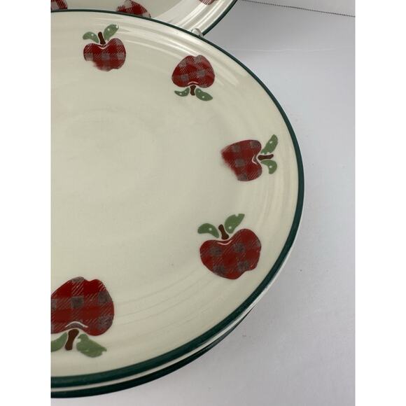 Applejack 7 3/4" Salad Plates Ingleman Design Set Of 3 International China - Picture 4 of 6